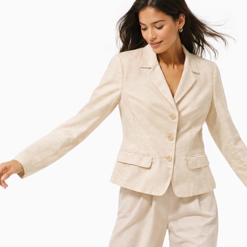 Oscar De La Renta Blazer Blazer Old Office Career Neutral Jacket Quiet Luxury 6